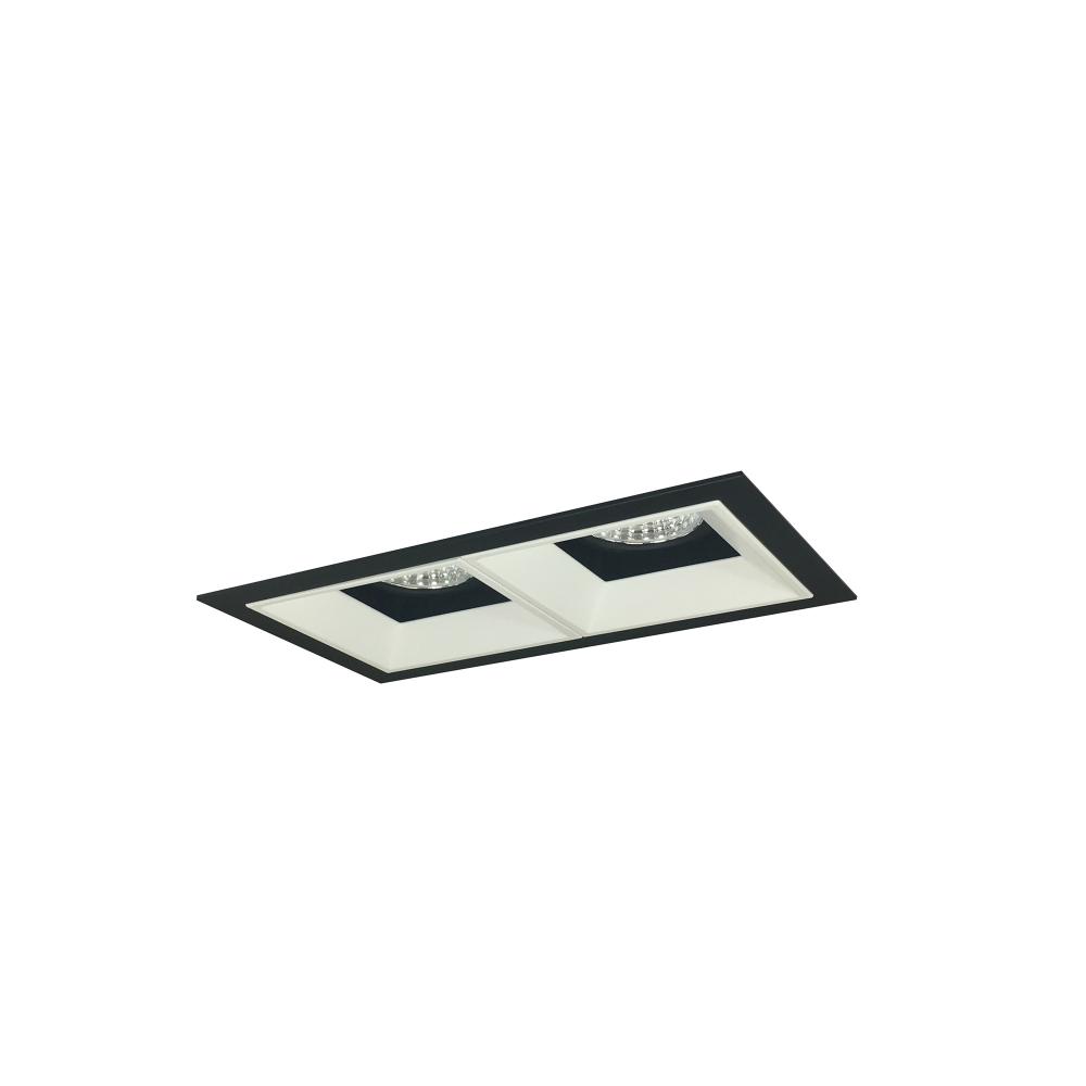 Iolite MLS 2-Head Trim Set, MPW Flange, 5000K, 1000lm, Black/MPW Fixed Downlt./Adj. Gimbal Trims