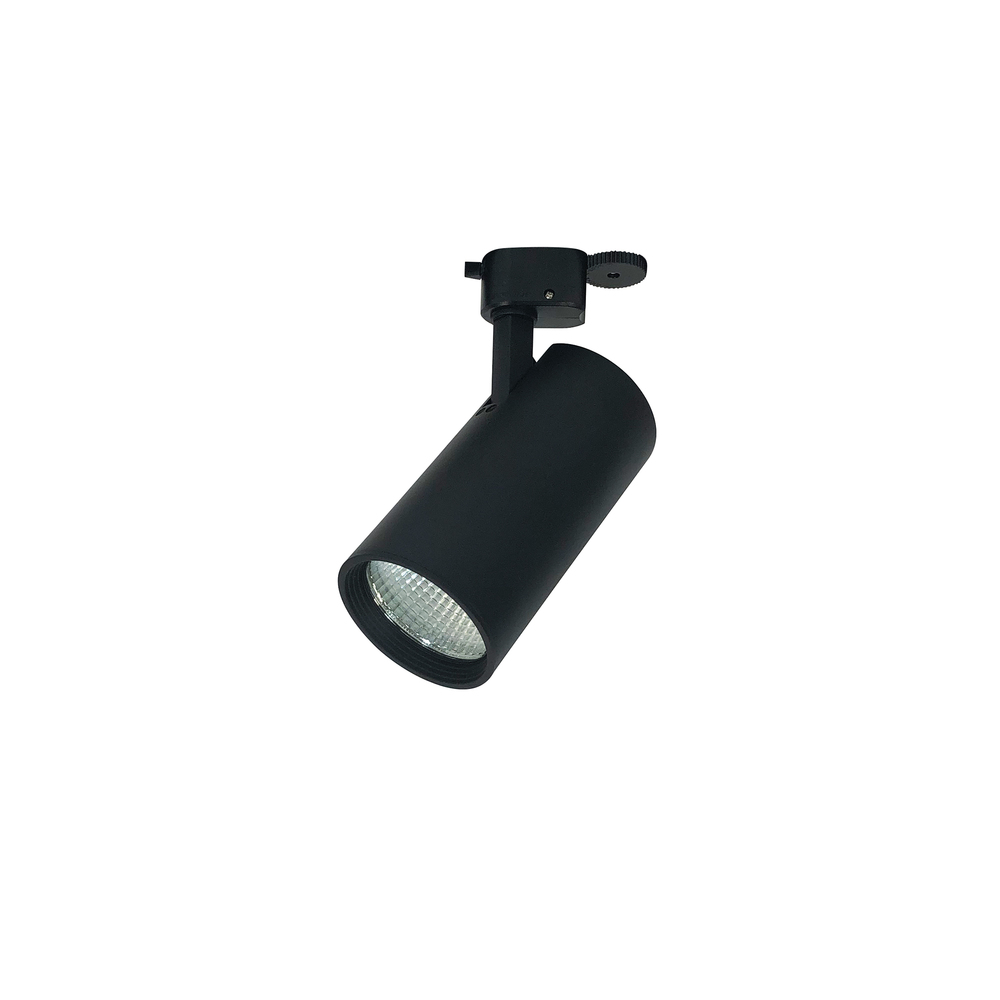 Jason LED Track Head, Cylinder, 18W, 35K, 90+ CRI, Med. Flood, Black