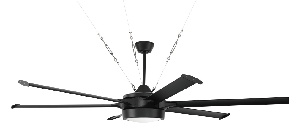 78" Ceiling Fan w/Blades & LED Light Kit, Damp Rated