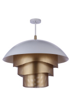 Craftmade P1011MWWMG-LED - LED 1 Light Large 31.25" Dome with Mesh Tiers Pendant