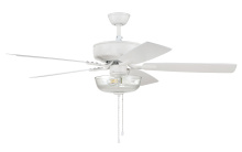 Craftmade P101W5-52WWOK - 52" Ceiling Fan w/Blades, Clear Bowl LED Light Kit