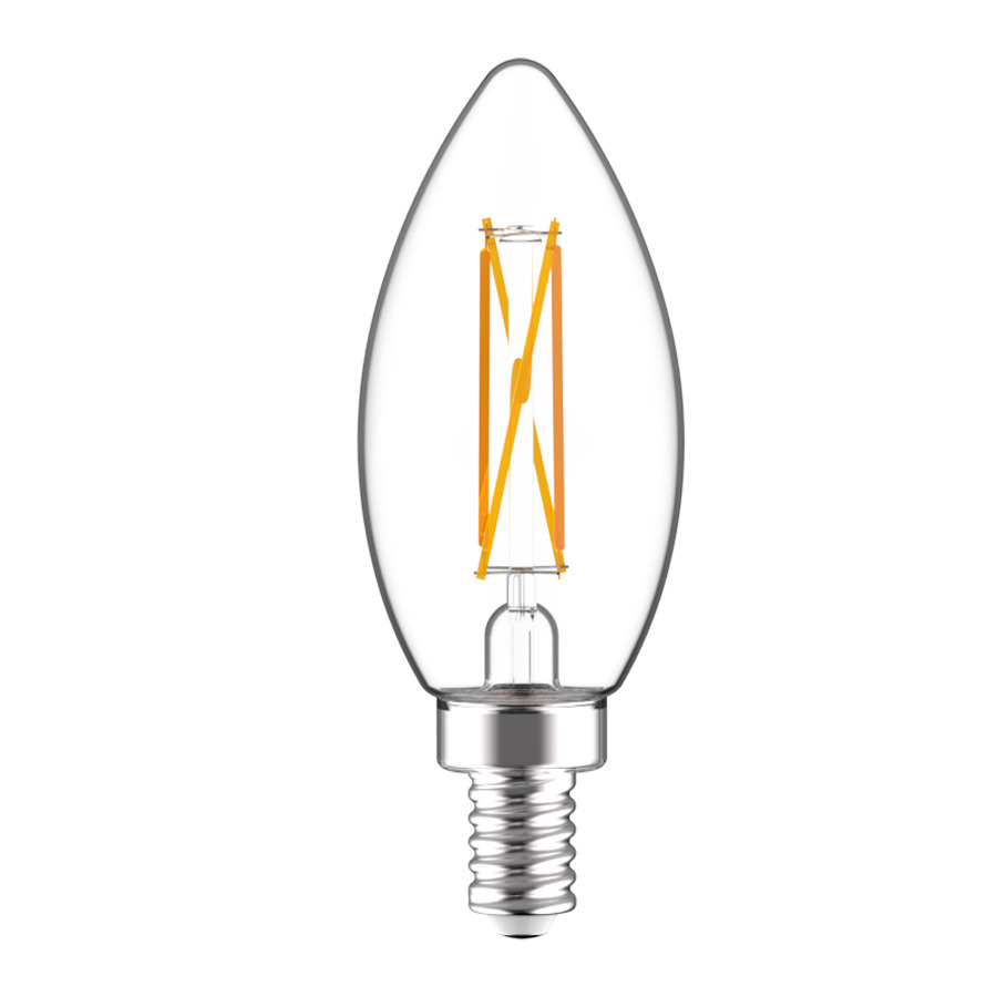 A-LINE BULBS 300 LUMENS B11 3W BASE E12 90CRI 2200K-3000K FILAMENT CLEAR DIM TO WARM