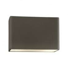 Justice Design Group CER-5659-PWGN-LED2-2000 - Really Big ADA Wide Rectangle LED Wall Sconce - Open Top & Bottom