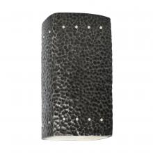 Justice Design Group CER-0925W-HMPW-LED1-1000 - Small Rectangle w/ Perfs - Open Top & Bottom (Outdoor)
