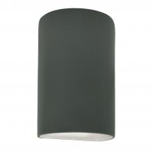 Justice Design Group CER-1260W-PWGN-LED1-1000 - Large LED Cylinder - Closed Top (Outdoor)