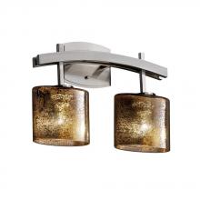 Justice Design Group FSN-8592-10-WEVE-MBLK - Archway 2-Light Bath Bar