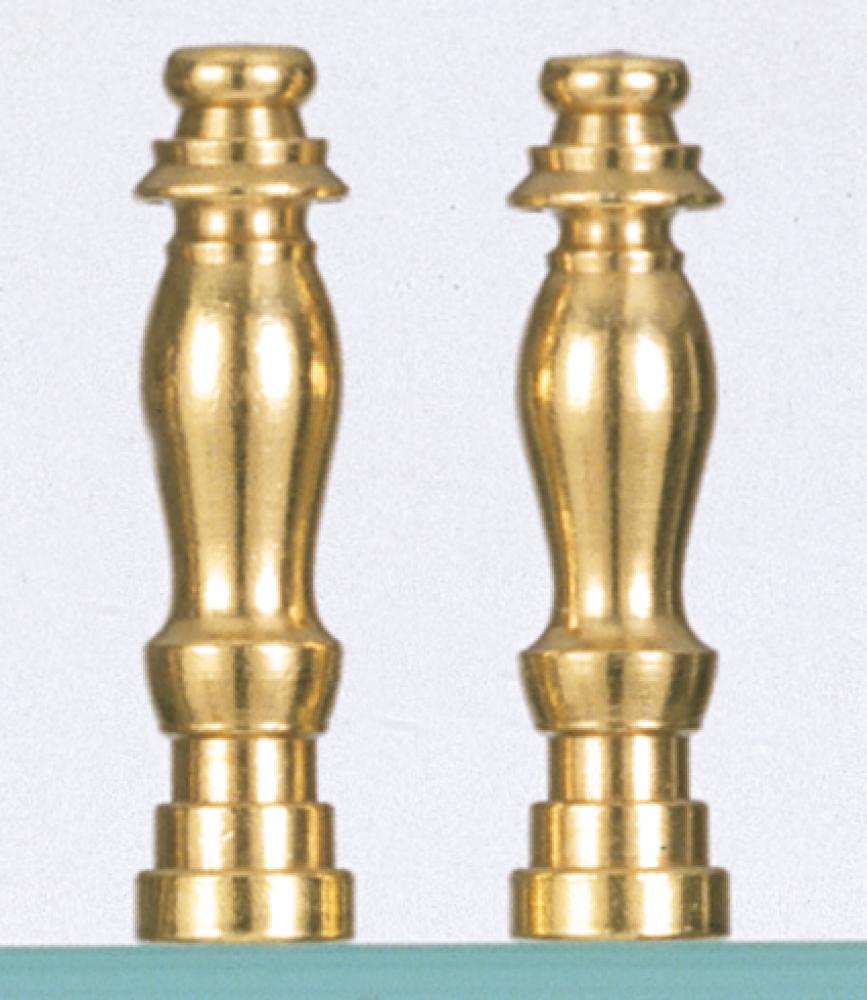 2 Finials; Brass Finish; 2"