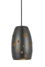 CAL Lighting UP-1102/6-ORB - 9.5" Tall Metal Pendant in Brushed Steel Finish