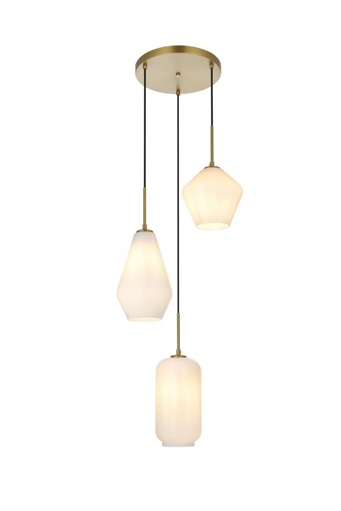 Gene Hang D17.3H12.6 Satin Gold W/GL