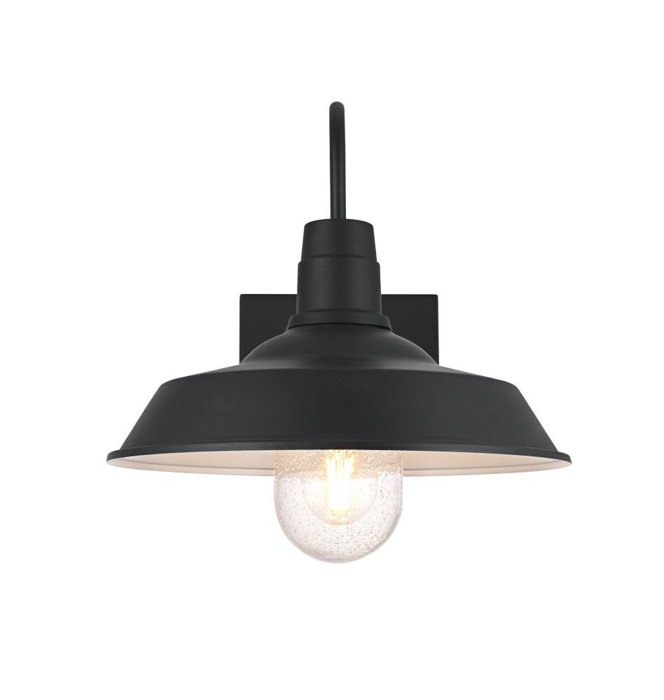 Wall Sconce with Outlet W14.0" E22.9" H15.2" Black
