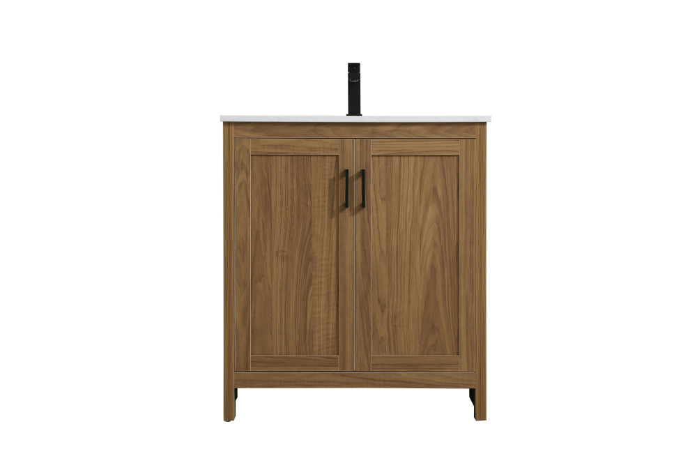 Finnley 30 inch Single Bathroom Vanity in Walnut Brown