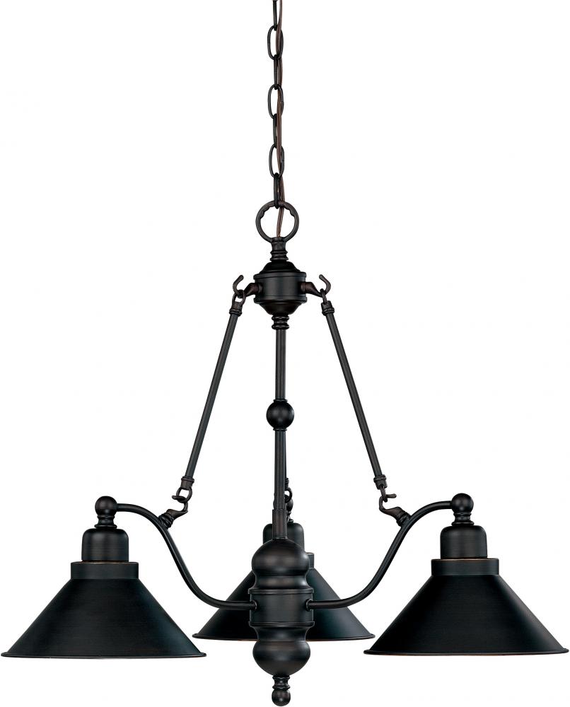 Bridgeview - 3 Light Chandelier - Mission Dust Bronze Finish