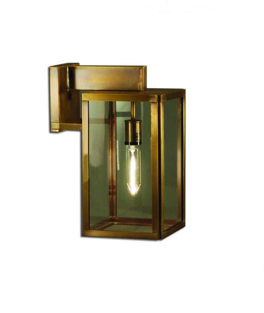 Midtown Small Wall Bracket Dark Brass Medium Base Socket Clear Glass